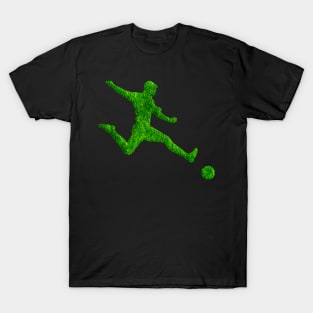 Men soccer player grass T-Shirt